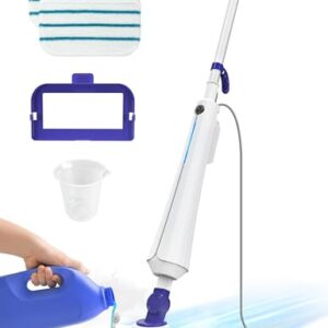 Aspiron Professional Steam Mop Cleaner, 1300W Floor Steamer with Detergent Chamber, 25S Heat Up, Lightweight Steamer for Cleaning with 2 Washable Pads, Safe for Tiles, Upholstery, Hardwood, Cobalt