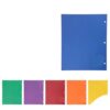 Assorted Color Letter Size Two Pocket Folders Plastic, 100 Pack Purple Blue Green Red Yellow Orange Black