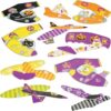 Assorted Colors Foam Spooky Halloween Monster Plastic Glider (1.75" x 8.5") - 50 Pc - Ideal for Trick-or-Treat, Classroom Prizes & Spooky Decorations