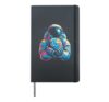 Astronaut Holding Earth Spaceman Planet Space Men Women Kids Hardcover Journal, Black