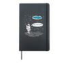 Astronaut Moon Landing Flat Earth Funny Space Men Women Kids Hardcover Journal, Black