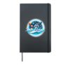 Astronaut Surfing in Space Tshirt Boys Girls STEM Kids Hardcover Journal, Black