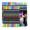 ASUIU Acrylic Paint Markers Dual-Tip 24 Pack 48 Colors
