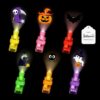 asukemi Halloween Finger Projector Lights LED Finger Lights Mini Pattern Projection with 6 Designs Glow in Dark Novelty Party Favors for Kids Trick or Treat Classroom Prizes Goodie Bag(B#24pcs)