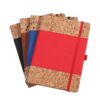 ASWRTYJO A5 Cork Spliced PU Strap Notebook Business Office Students 4 Books