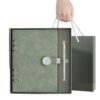 ASWRTYJO A5 Loose Leaf Notebook B5 Simplified Business Pen Meeting Records Office Gifts(17 * 23cm)