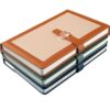 ASWRTYJO Business A5 Notebook, Student, Hand Ledger Set, Magnetic Snap Diary, 3 Books