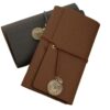 ASWRTYJO Handheld Ledger Color Changing PU Strap Retro Loose Leaf Notebook