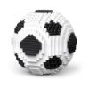 Atomic Bricks Football Soccer Ball to Build with Miniature Blocks. 3D Collectible Model. Sports Decoration. Gift for Fans and Enthusiasts.