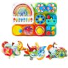 auby Busy Board & 3PCS Cloth Books Bundle for Babies & Toddlers