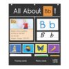 Auchq All About Letter Pocket Chart, Letter of The Day/Week Activity Wall-Provides Student Daily Practice in Learning The Alphabet, Chants, Words-Great for Classroom Homeschool 34" x 27"