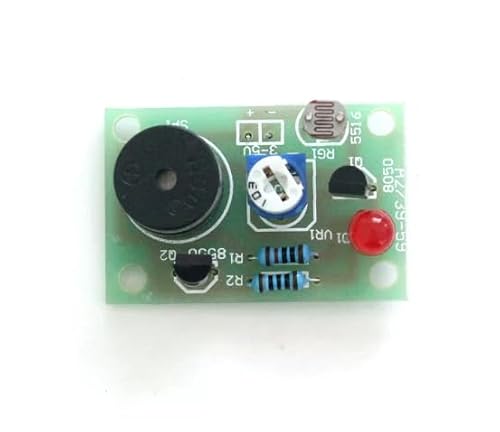 Aueabc Light Sensitive Sound & Light Alarm DIY Electronic Kit, Photosensitive Sensor Alarm Soldering Practice Circuit Module, 3V-5V DIY Soldering Project STEM Educational Science Experiment Kit