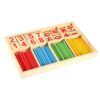 Aumotop Colorful Wooden Baby Building Blocks for Math Learning Educational Play - 23 * 16.5 * 2.5cm Material for Kids