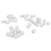 Aumotop Dice Set of 50 Durable Customizable Plastic Cubes for Board Games Math Teaching and DIY Projects (White)