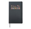 Auntie Aunt From Nephew Niece Floral Groovy for Woman Kids Hardcover Journal, Black