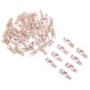 AURARMLET 50pcs Mini Wooden Christmas Snowman Photo Clips 1.5 Inch White