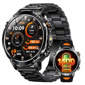 Aureqen AK106 Military Smartwatch Men 1.7" IP68 1400mAh