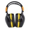 Aurikall Noise Reduction Earmuffs Foldable Lightweight ABS Hearing Protection Safety Ear Muffs for Garden Mowing Black Yellow (Black)