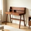 auruge Solid Wood Office Computer Desk with Storage Drawers and Hook