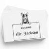 Australian Cattle Peeking Ex Libris Book Stamp, Duo Hand Mount