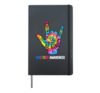Autism Awareness Acceptance Mom Dad Teacher Hardcover Journal, Black