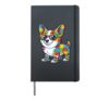 Autism Puzzle Corgi Dog Hardcover Journal, Black