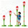 Automatic Bubble Machine, Rechargeable Light Up Lamp with Light Music, Toddler Outdoor Toys for Backyard Games, Playset, Wand, Games for Camping Party