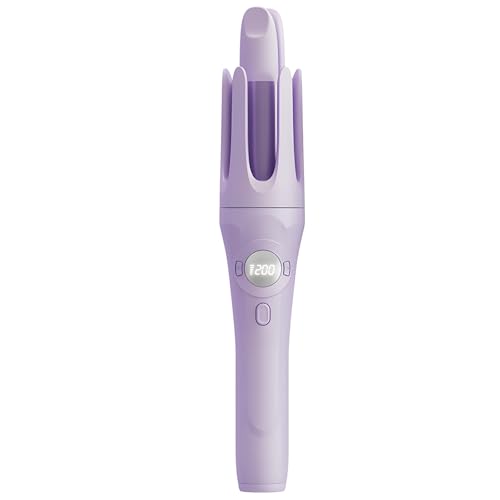 Automatic Curling Iron, Cordless Wave Curler with 5000 mAh Battery, Ceramic Coating, Dual Direction Rotation for Soft Waves or Tight Curls, Wireless One Button Hair Styling Design