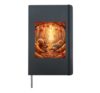 Autumn Fall Leaves Tree And Forest Creatures Men Women Kids Hardcover Journal, Black