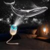 AVEKI 2-in-1 Galaxy Projector Night Light, Mini USB Star Projector Lamp