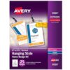 Avery® Customizable Name Badges, 6" x 4.25", Laser/Inkjet Printable Inserts Including Tickets, 25 Vertical Name Tag Holders, Includes Lanyards (8520)