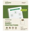 Avery® EcoFriendly Recycled Economy Sheet Protectors, Semi-Clear, Top Load, 100 Document Protectors (75537)