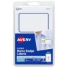 Avery® Flexible Printable Name Tags, 2-1/3" x 3-3/8", White with Blue Border, 40 Removable Name Badges (05151)