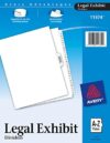Avery Legal Exhibit Dividers, Side Tab, A-Z & TOC, 1 Set, Letter Size (Pack of 12)