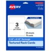 Avery Printable Rectangle Rack Cards, 3.5" x 8.5", Matte Textured White, Laser/Inkjet Compatible, 75 Total, Ideal for Packaging, Displays, and Business Use