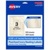 Avery Printable Sealing Labels, 5-7/8" x 4", Pearlized Ivory, Sure Feed Technology, Print-to-The-Edge Capability, Laser/Inkjet Printer Compatible, 300 Total