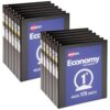 Avery Standard View 3 Ring Binders, 1" Round Rings, 175-Sheet Capacity, 1.4 Inch Wide Spine, Black Binders, Ideal for Lightweight Organization and Occasional Referencing (12-Pack of 05710)