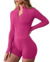 AVGO Womens Cropped Running Jackets Lightweight Full Zip Up Jacket Athletic Sportwear Workout Top With Thumb Holes (Hot Pink, Medium)
