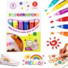 Avlpjno Popcorn Pens, 2026 New Popcorn Pens Puffy, 3D Drawing Kit for Kids, Create Fun Textured Artwork on Cards and Crafts, Creative Activity Supplies for School Projects and Gifts (6pcs,1 Box)