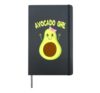 Avocado Girl, Funny Avocado Girl Guacamole, Avocado Outfit Hardcover Journal, Black