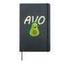 Avocado Vegan Vegetarian for Couples Partner Gift Vegan Hardcover Journal, Black