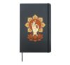 Awakening Hand Mudra Lotus Mandala Buddhist Meditation Hardcover Journal, Black