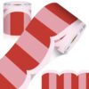 AWEELON 65 ft Stripe Bulletin Board Borders Retro Red Scalloped Bulletin Board Borders for Classroom Back to School Whiteboard Walls Desks
