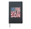 Awesome Like My Son Shirt Dad Fathers Day 4th of July Hardcover Journal, Black