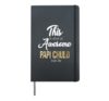 Awesome Papi Chulo French Spanish Latino Grandpa Hardcover Journal, Black