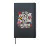Awesome Para Educator Floral Teacher Appreciation Woman Hardcover Journal, Black