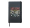 Awesome Since October 1980 45 Years Old 45th anniversary Hardcover Journal, Black