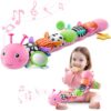 AWOTOY Baby Toys 0-6-12 Months Musical Caterpillar Plush Stuffed Animals