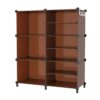 AWTATOS Closet Organizer 6 Cube Storage Shelves, Cocoa Brown