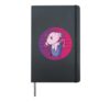 Axolotl in Bucket Funny Cute relaxing Axolotl in a Bucket Hardcover Journal, Black